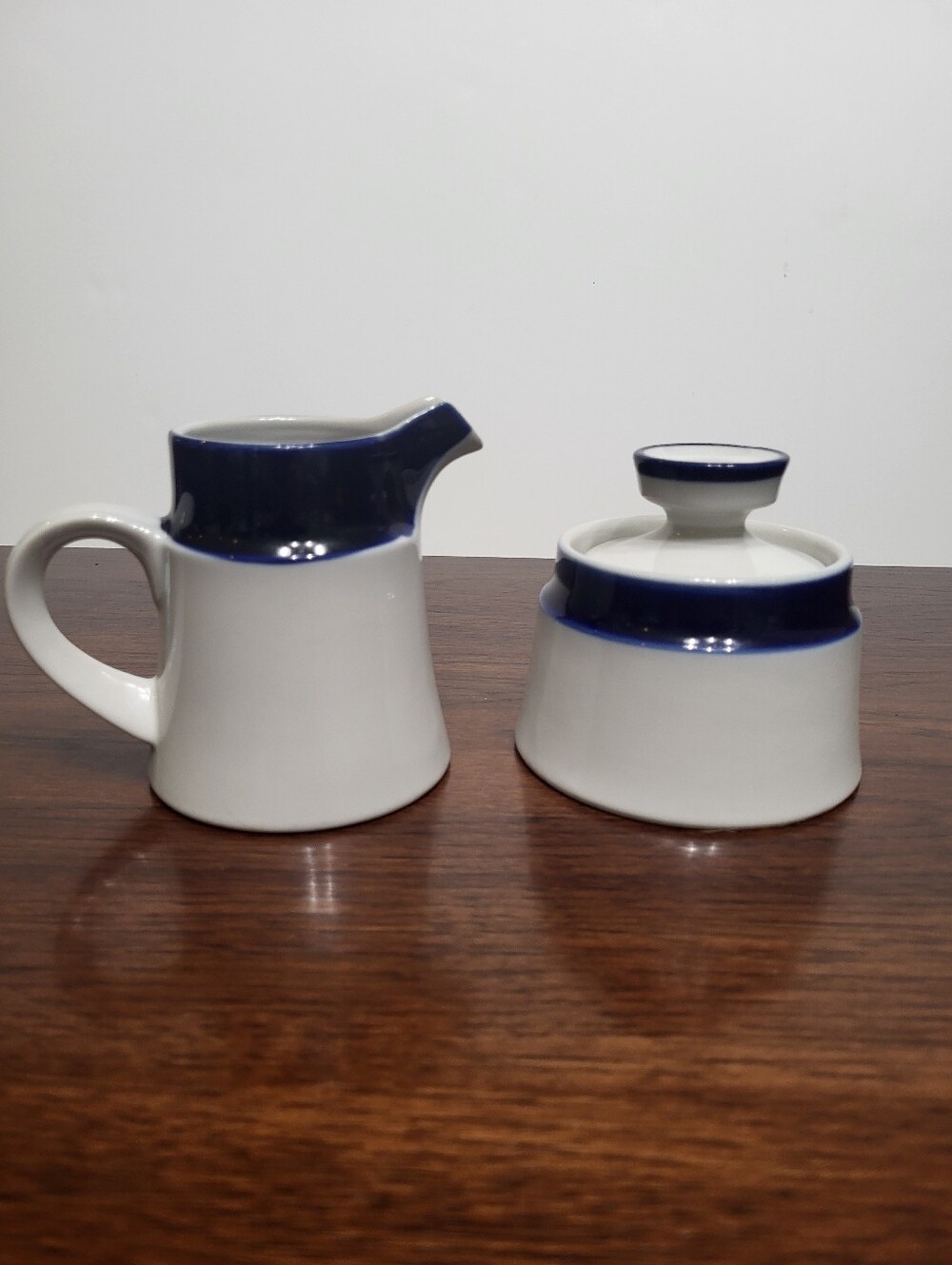 Vintage Noritake Primastone Fjord Stoneware Creamer and Covered Sugar Bowl Set